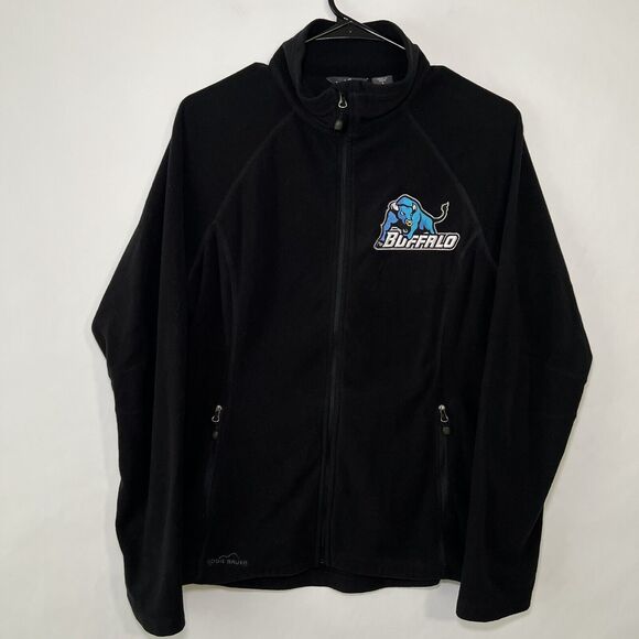 University Of Buffalo Bulls Eddie Bauer Full Zip Fleece Jacket Womens Size Large - Picture 2 of 16
